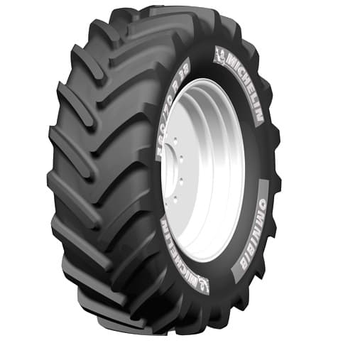 Michelin OmniBib premium radial-traktordekk med brede mønsterknaster for minimal jordpakking og maksimal drakraft på jordet.