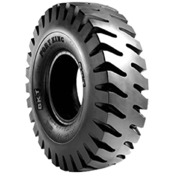 BKT Port King Plus 18.00-25 industridekk med 40PR lagtykkelse for reachstacker og tung containerhåndtering.