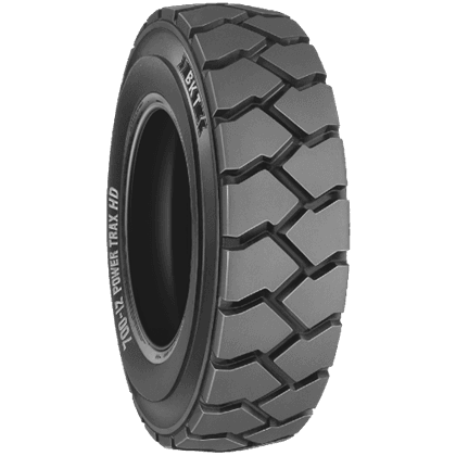 BKT Power Trax HD industridekk med ekstra dyp slitebane for gaffeltrucker.