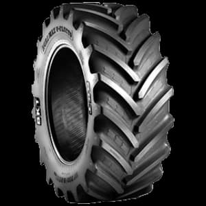 BKT Agrimax V-Flecto landbruksdekk, viser det optimaliserte mønsteret for både åker og vei.