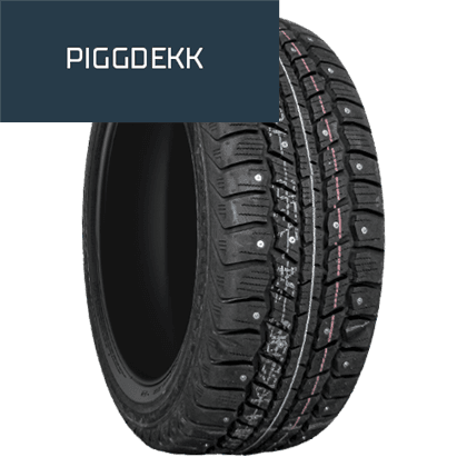 Kenda KR500 Winter piggdekk til tilhenger med 10-tommers diameter og grovt mønster for sikker vintertransport.