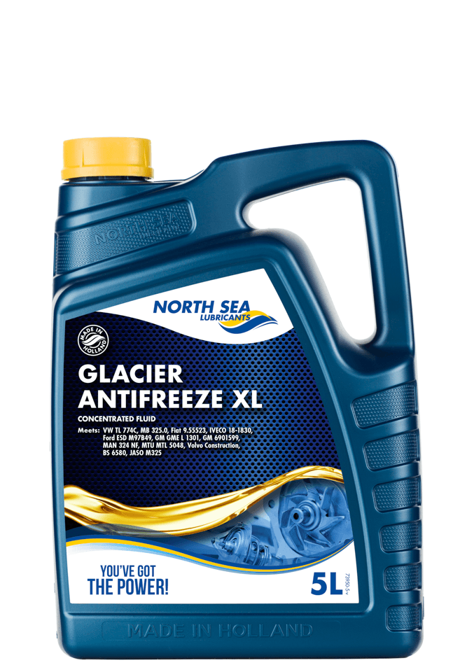 5-liters kanne med Glacier Antifreeze XL konsentrert grønn frostvæske G11.