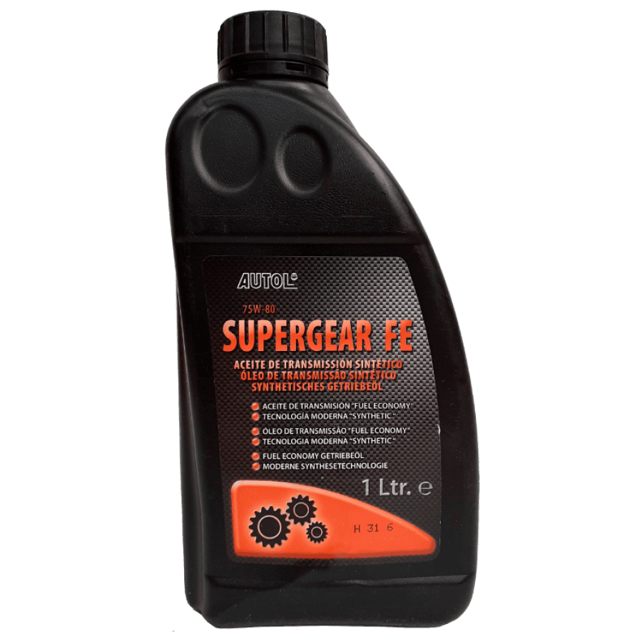 20-liters kanne med Autol Supergear FE 75W-80, moderne girolje for manuelle girkasser med fokus på lav friksjon.