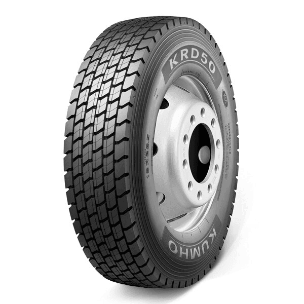 Kumho KRD50 drivakseldekk for lastebil med 3PMSF-merking og forsterket dekkskulder.