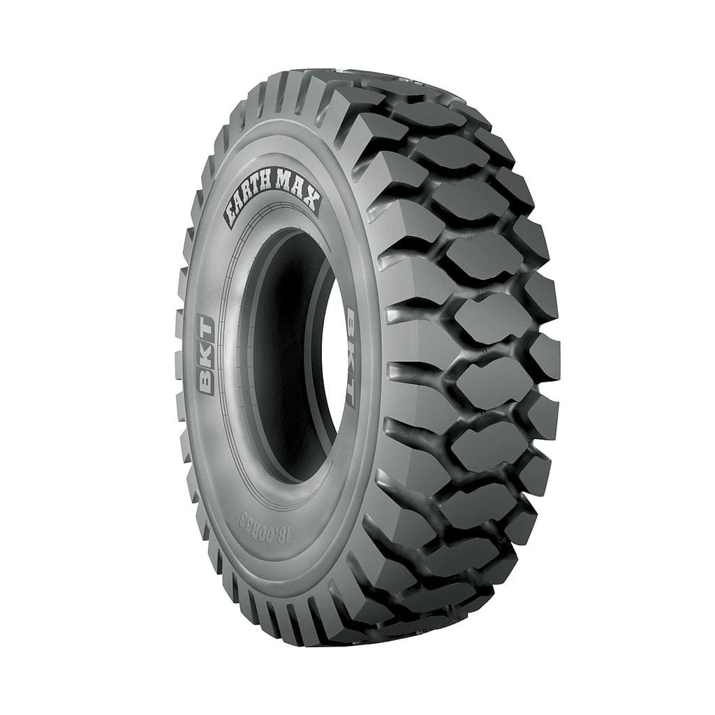BKT Earthmax SR 45 24.00R35 E4 radialdekk i helstål for stive dumpere i gruvedrift og tunge anleggsplasser.