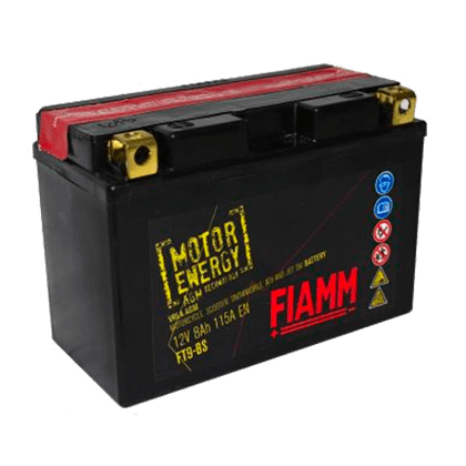 Fiamm FT9-BS 12V 8Ah motorsykkelbatteri for pålitelig startkraft.