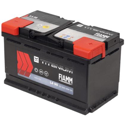 Fiamm L4 95 12V 95Ah startbatteri, vedlikeholdsfritt (MF) for personbil og maskiner.