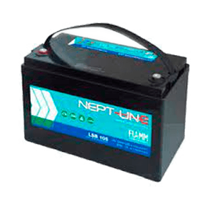Fiamm ASB 105 12V 105Ah marine- og fritidsbatteri, ideelt for bobil, båt og campingvogn.