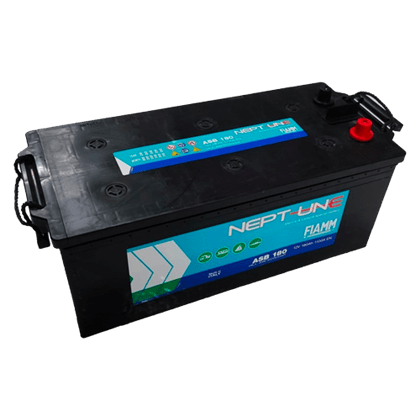 Fiamm ASB 180 12V 180Ah marine- og fritidsbatteri for stabil strømforsyning over lang tid.