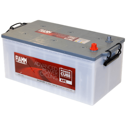 FIAMM CX 225 APC 12V 225Ah lastebilbatteri, designet for tungtransport og ekstreme arbeidsforhold.