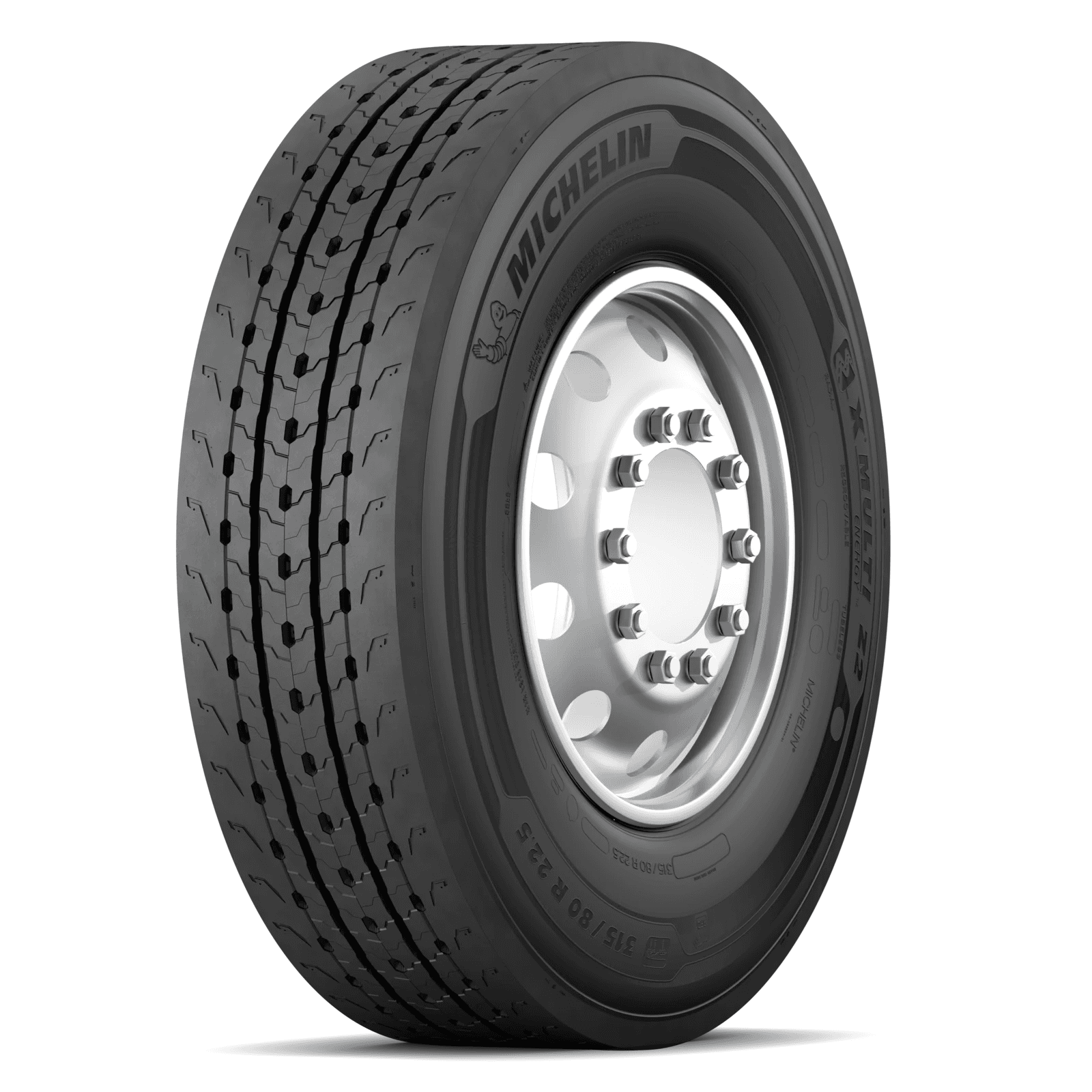 Michelin X Multi Energy Z2 stålforsterket all-position radial-styreakseldekk for lastebil med avansert langsgående, energisparende mønsterdesign.