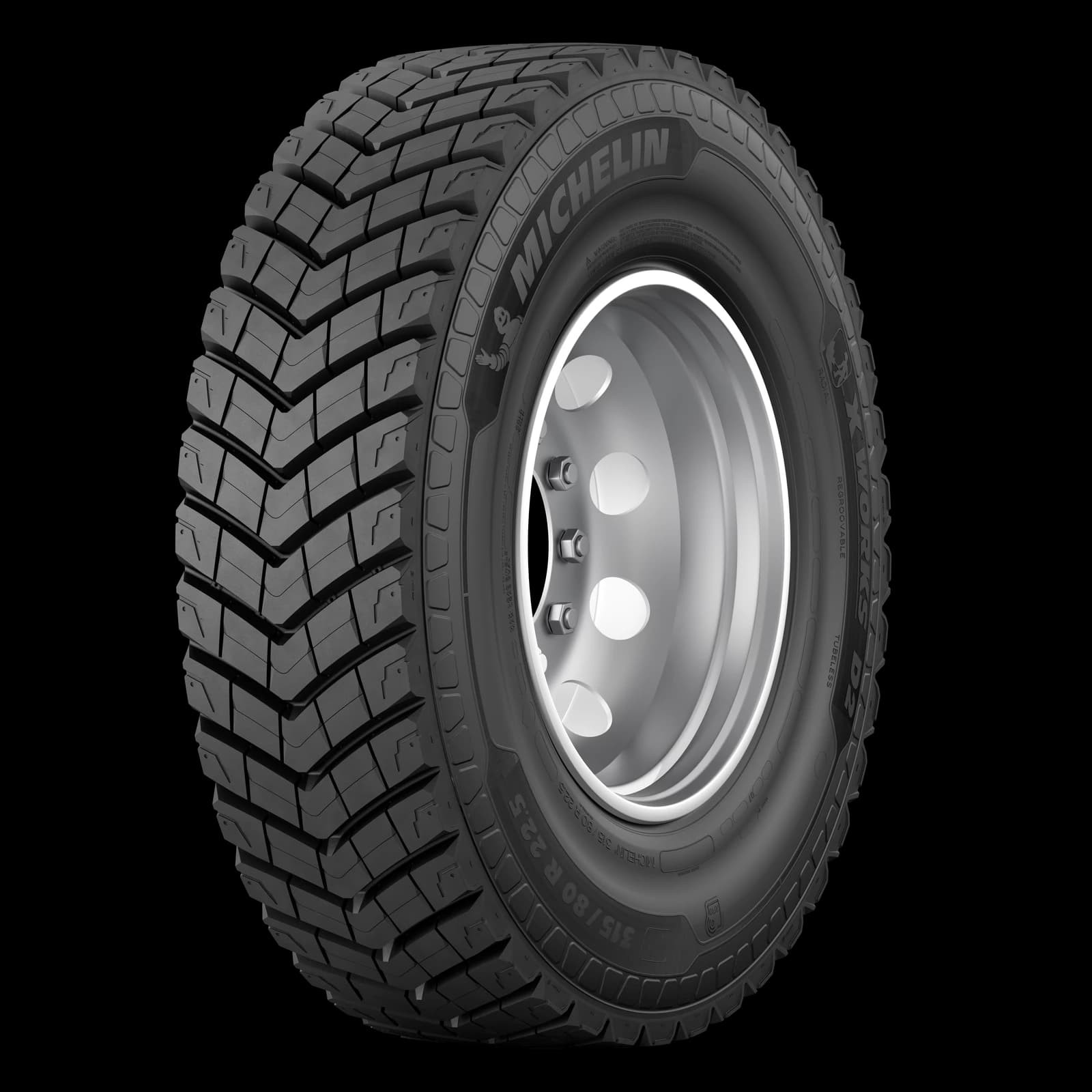 Michelin X WORKS D2 lastebildekk for anleggskjøring og krevende terreng.