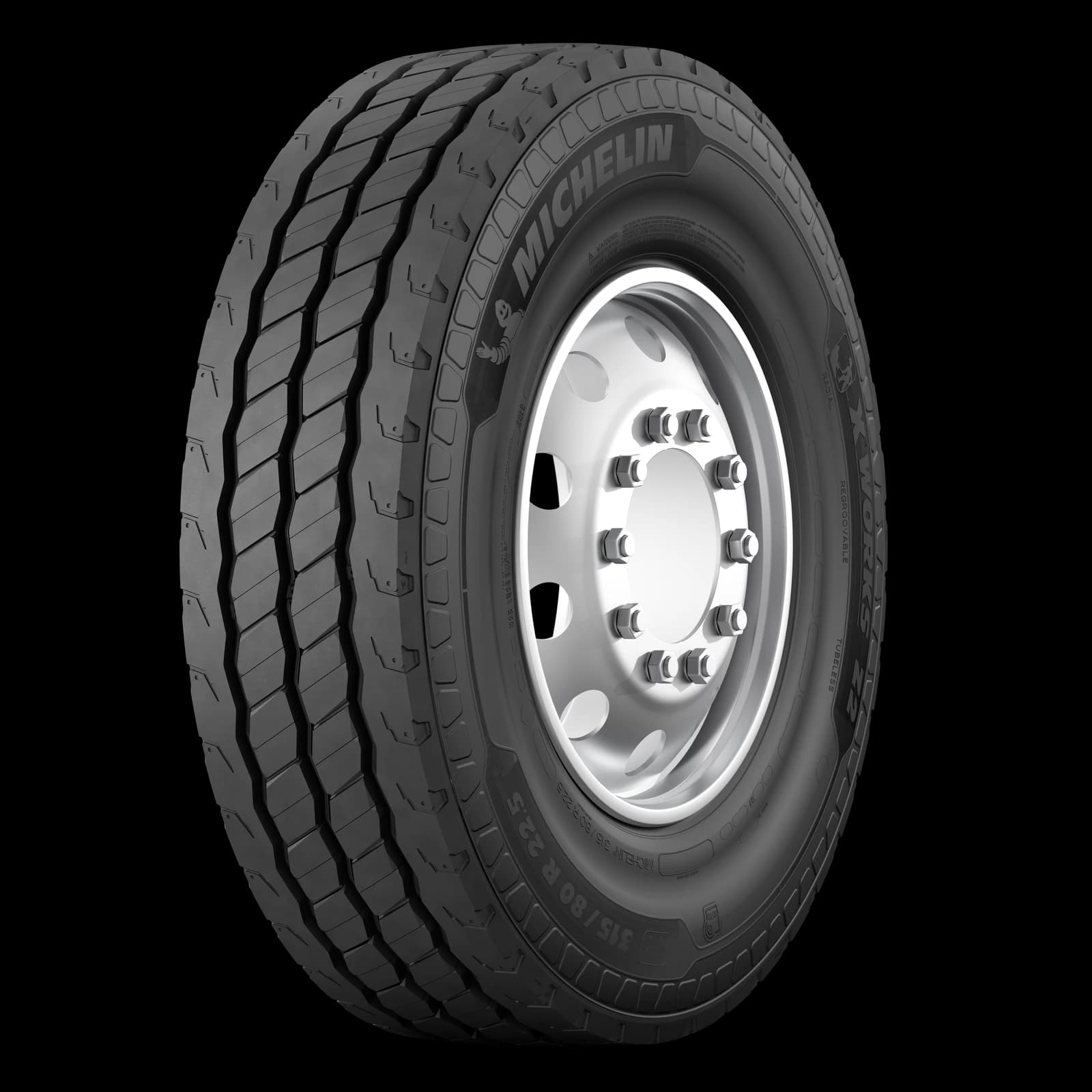 Michelin X WORKS Z2 lastebildekk for alle akselposisjoner på anleggskjøretøy.