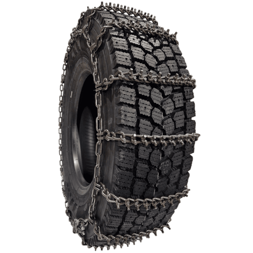 Tundra Optigrip 7mm piggkjetting med 8mm rundpigg for lastebil, halvtett mønster i praktisk boks.