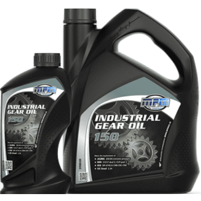 1-liters flaske med MPM Industrial Gear Oil 150, mineralsk industrigirolje for tunge girveksler.