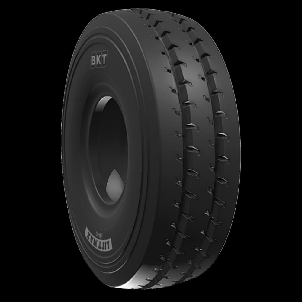 BKT Liftmax LM 63 industridekk med kraftig All-Terrain mønster og helståls radialkonstruksjon.
