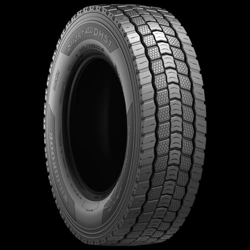 Hankook SmartFlex DH51 premium lastebildekk for drivaksel med avansert 3D-seiping, solid blokkmønster og 3PMSF-vintermerking.