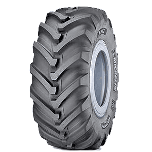 Michelin XMCL stålforsterket radial industridekk med kraftig retningsbestemt knastemønster for teleskoplastere og kompakthjullastere.
