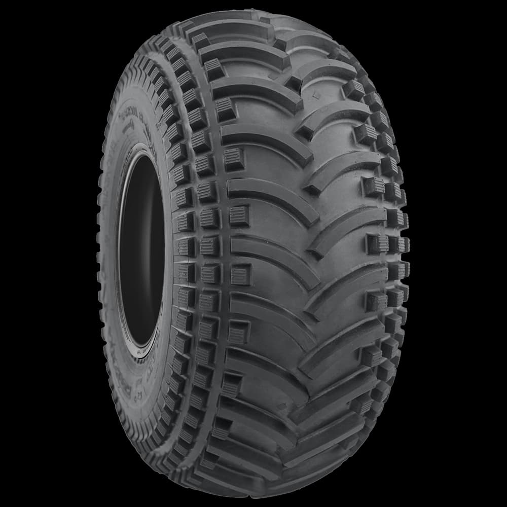 Wanda P308 slitesterkt og retningsbestemt ATV/UTV diagonal-terrengdekk med kraftige gummiknaster for variert offroad-kjøring.