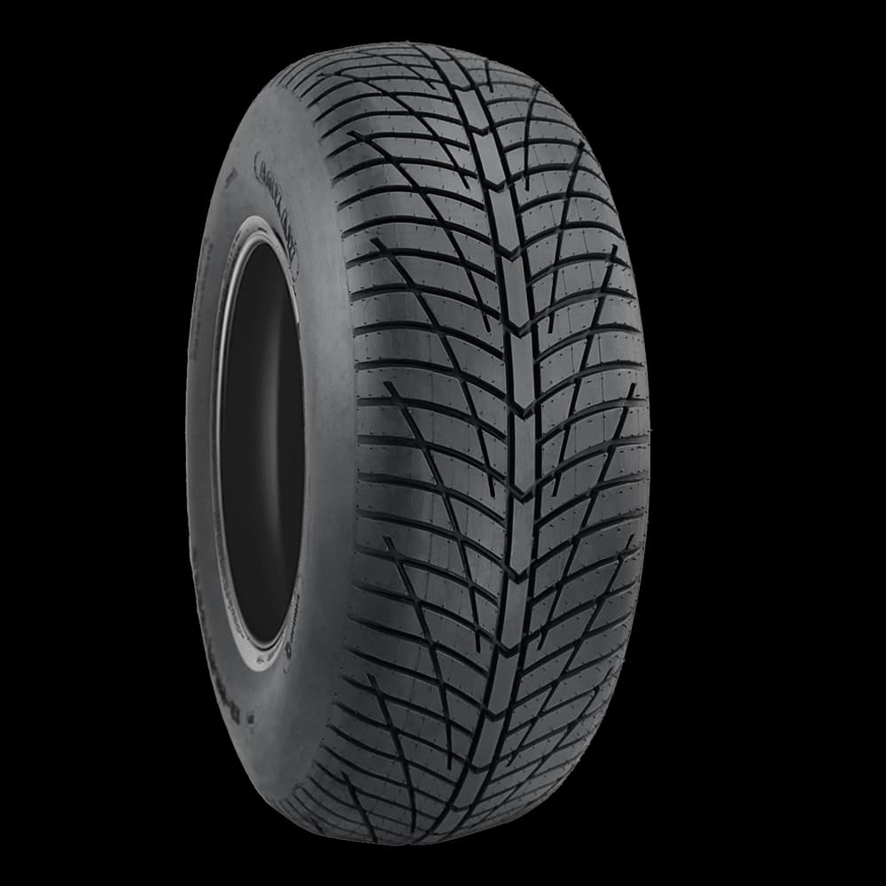 Wanda P354 robust ATV/UTV diagonal-terrengdekk med dypt, retningsbestemt V-formet gjørmemønster og kraftige sideknaster.