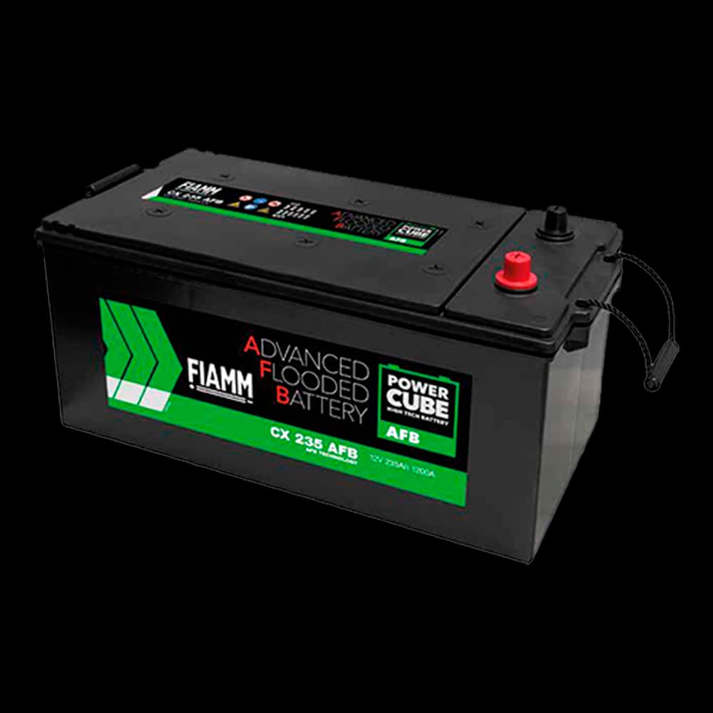 Fiamm CX 235 AFB 12V 235Ah 1200A forsterket vedlikeholdsfritt tungbilbatteri for lastebil, buss, marine og hytteanlegg.