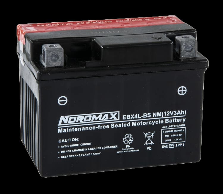 12V 3Ah Nordmax EBX4L-BS MC batteri