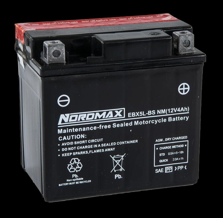12V 4Ah Nordmax EBX5L-BS MC batteri