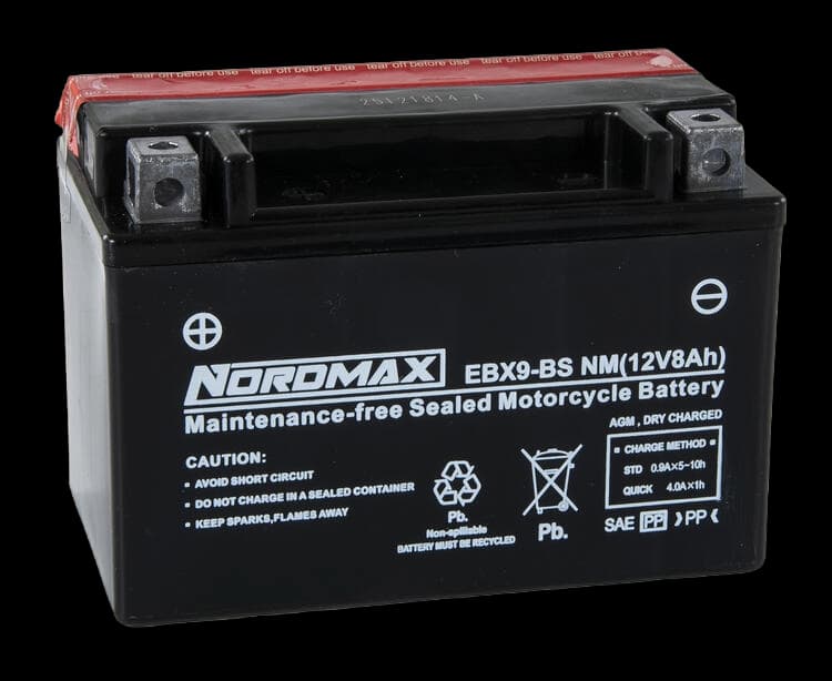 12V 8Ah Nordmax EBX9-BS MC batteri