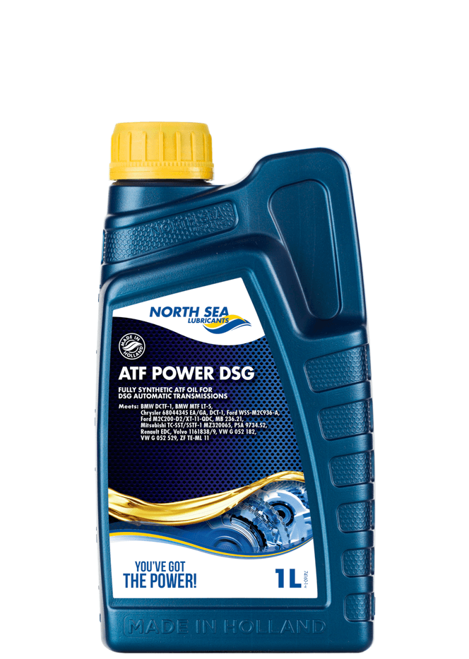1-liters flaske med NSL ATF Power DSG, fullsyntetisk girolje for dobbeltclutch-transmisjoner (DSG/DCT).