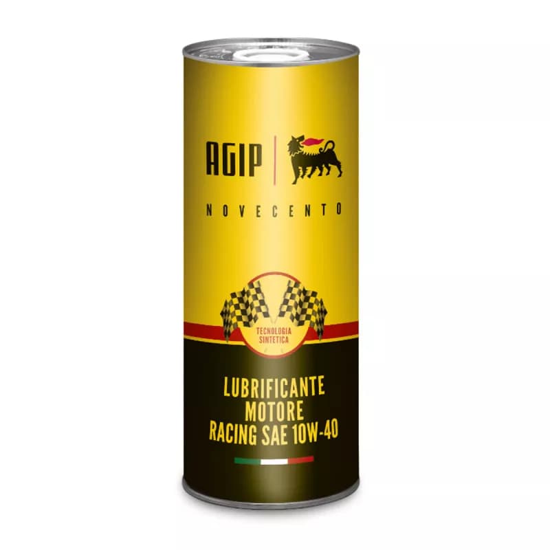 1-liters flaske med Agip Novecento Racing 10W-40 motorolje for klassiske biler.