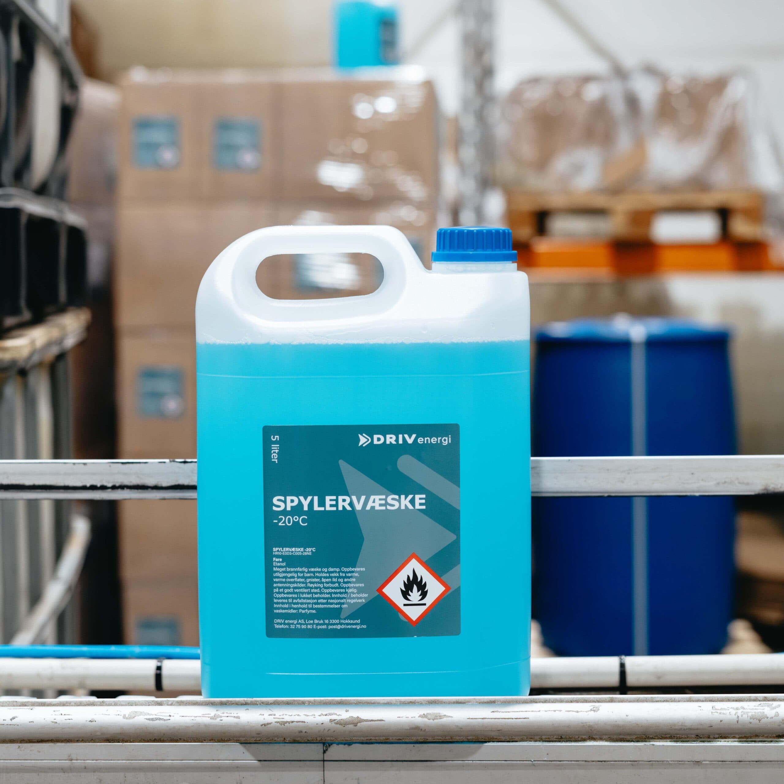 Driv Energi 5 liter ferdigblandet spylervæske (Ready to use) som tåler ned til -20 grader.