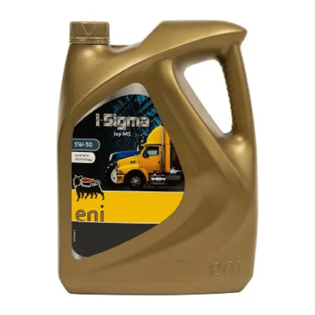 5 liters flaske med ENI i-Sigma Monograde SAE 30W motorolje for dieselmotorer.