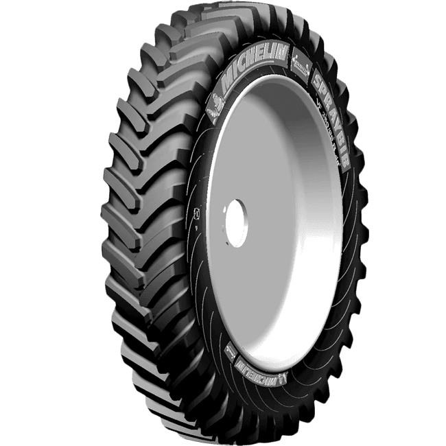 Michelin Agribib RC smalt radial-traktordekk for radrensing og landbrukssprøyter.