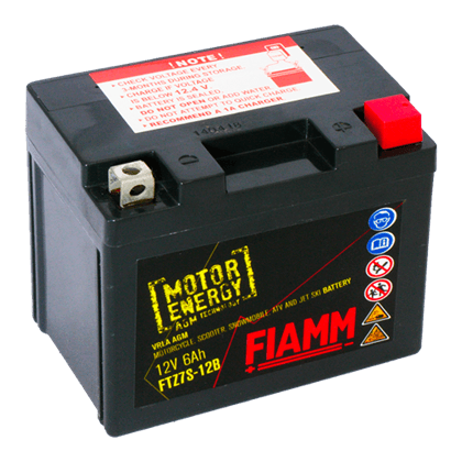 Fiamm FTZ7S-12B 12V 6Ah motorsykkelbatteri for pålitelig oppstart.