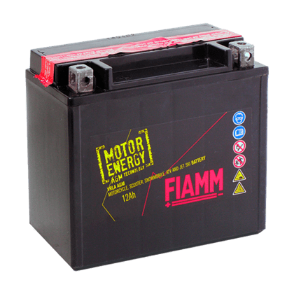 Fiamm FTX16-BS 12V 14Ah motorsykkelbatteri for stabil drift og god startkraft.