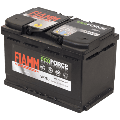 Fiamm VR760 AGM 12V 70Ah startbatteri for biler med Start-Stop og høyt strømforbruk.