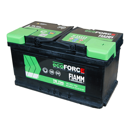 FIAMM TR730 12V 75Ah startbatteri, Titanium Pro-serien for moderne biler med høyt strømforbruk.