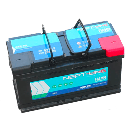 Fiamm ASB 95 L5 AGM 12V 95Ah batteri for fritid, marine og Start-Stop systemer.
