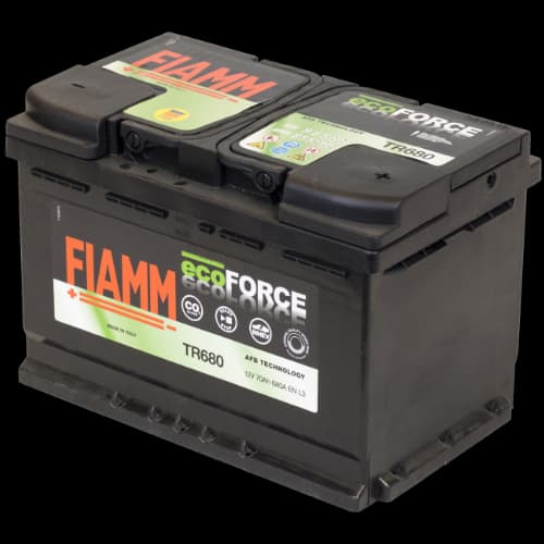 Fiamm TR680 12V 70Ah startbatteri, vedlikeholdsfritt (MF) for personbil og utstyr.