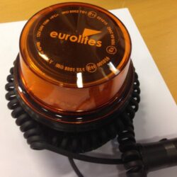 FLASHBLINK RUND MED MAGNET ORANGE 12-24V