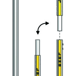 LAXO STØTTE. ALUM. LENGDE 2.50 METER. 0.7TM