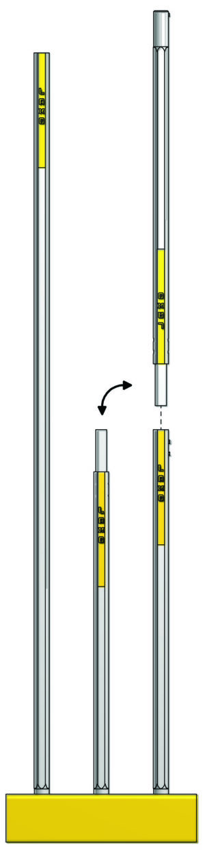 LAXO STØTTE ALUM UNDERDEL=1.50M 0.7TM